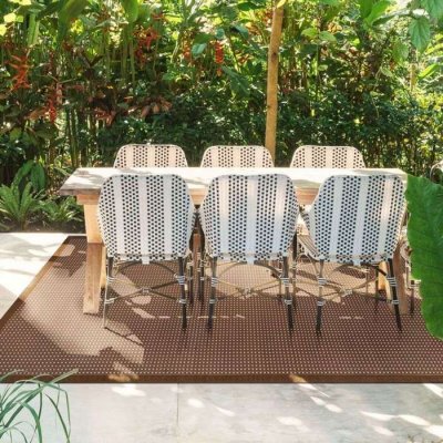 THEDECOFACTORY Tapis Tress&eacute;, 230cm x 160cm, Marron
