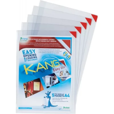 DJOIS MADE BY TARIFOLD Tarifold - Poches Kang Pvc Repositionnables A4 - Sachet De 5