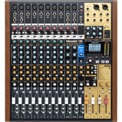 TASCAM  Console de mixage analogique 14 voies et enregistreur 16 canaux sur carte
