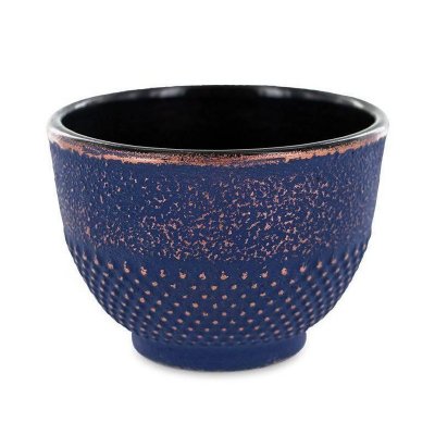 AROMANDISE Tasse en fonte bleu et bronze - 0,15 L