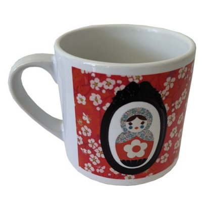 GENERIQUE Tasse expresso poup&eacute;e russe liberty by cbkreation
