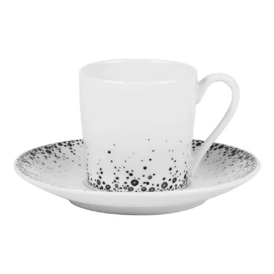 TABLE PASSION Tasses et sa sous-tasse bor&eacute;alis gris 12 cl (lot de 6)