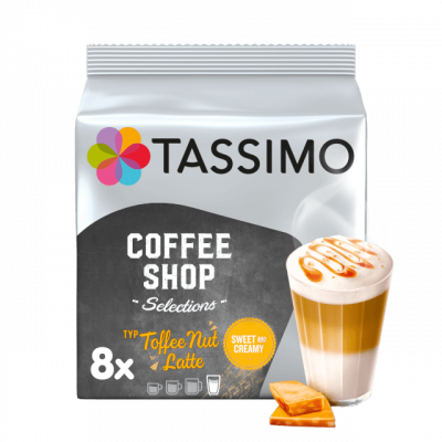 TASSIMO  - 8 dosettes COFFEE SHOP Toffee Nut latte - 