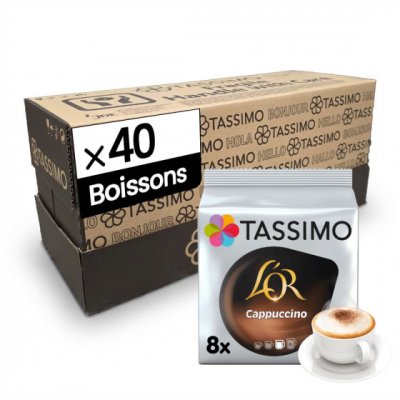 L OR ESPRESSO TASSIMO Caf&eacute; Dosettes LOr Cappuccino - Lot de 5 x 8 boissons