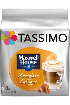 TASSIMO  Dosettes Caf&eacute; Maxwell House Macchiato Caramel x8