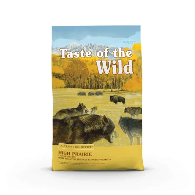 TASTE OF THE WILD  Prairie &eacute;lev&eacute;e avec Venison r&ocirc;tie et Bison 2 kg