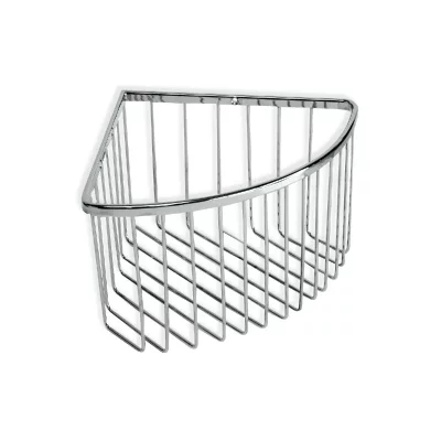 TATAY  Krom Corner 20x20x13cm Shower Basket Argent&eacute;