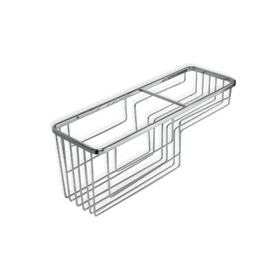 TATAY  Krom Rectangular 37x12x13 Cm Shower Basket Argent&eacute; 