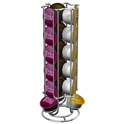 TAVOLA SWISS Tavolaswiss 50.SMDG18 Porte-Capsules, INOX, 35 cm