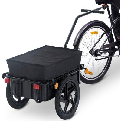 BC ELEC TC3003 Remorque v&eacute;lo avec b&acirc;che, remorque de transport cargo pour v&eacute;lo , max 40kg, 144x59x80cm