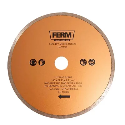 FERM TCA1004 Lame diamant&eacute;e 180mm - pour coupe-carreaux - 