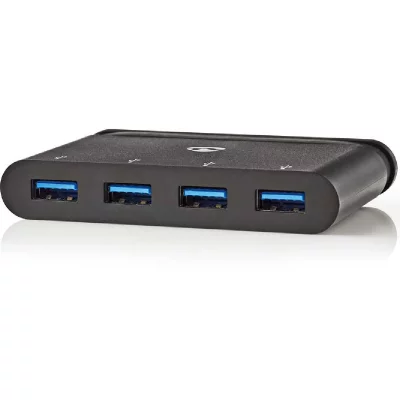 NEDIS TCARF200BK - Concentrateur (hub) - 4 x SuperSpeed USB 3.0 - de bureau