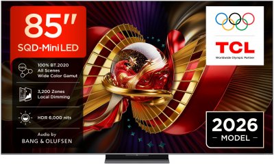 TCL  C8L 85C8L TV 2,16 m (85 ) 4K Ultra HD Smart TV Wifi Noir 6000 cd/m&sup2; - Neuf