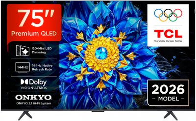 TCL  P8L 75P8L TV 190,5 cm (75 ) 4K Ultra HD Smart TV Wifi Noir 450 cd/m&sup2; - Neuf