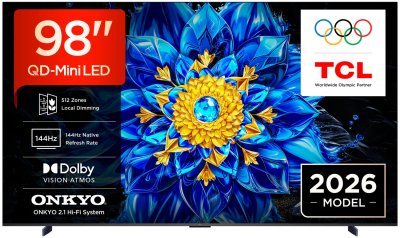TCL  P8L 98P8L TV 2,49 m (98 ) 4K Ultra HD Smart TV Wifi Noir 1000 cd/m&sup2; - Neuf