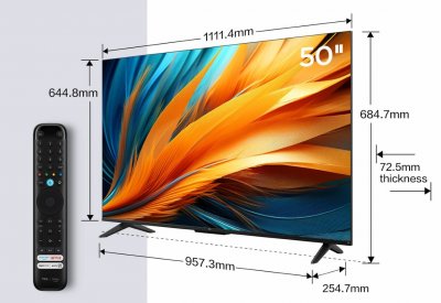 TCL  PF650 50PF650 TV 127 cm (50 ) 4K Ultra HD Smart TV Wifi Titane - Neuf