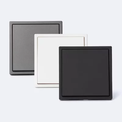  TechBrey Interrupteur Bouton-Poussoir Luxe 990 Blanc 3 touches