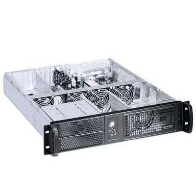 TECHLY  304000 Ch&acirc;ssis Industriel de Rack 19"" 2U Noir
