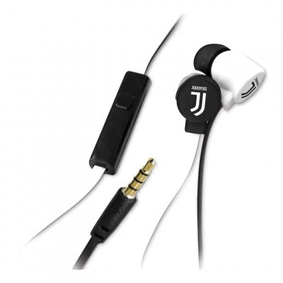 TECHMADE  &Eacute;couteurs &Eacute;dition Juventus avec Micro et Bouton de Commande Noir