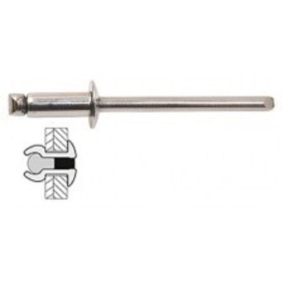TECHMAN  - 25 rivets inox / inox &agrave; t&ecirc;te plate &oslash; 4,8 x 14 mm 7631896