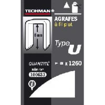 TECHMAN  - Agrafes 10 mm - type U
