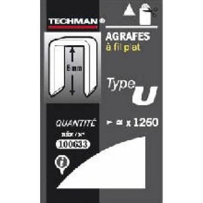 TECHMAN  - Agrafes 14 mm - type U