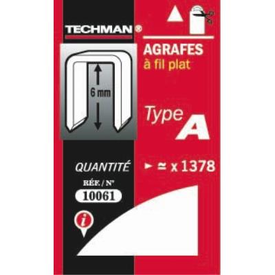 TECHMAN  - Agrafes 6 mm - type A