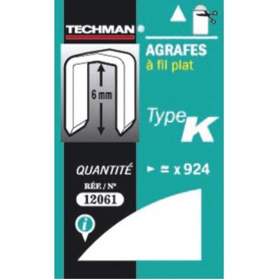 TECHMAN  - Agrafes 6 mm - type K