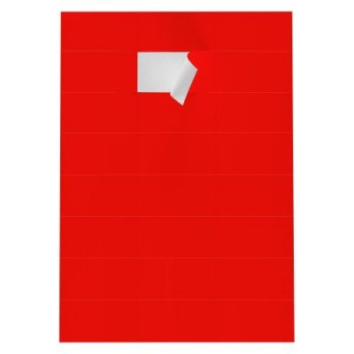 GENERIQUE Techmay - Etiquettes fluo 70 x 37 mm - rouges - Bo&icirc;te de 2400 - Rouge