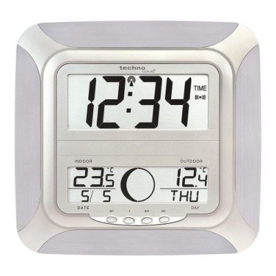 Technoline WS8118-IT Horloge Radio- Pilot&eacute;e Noir