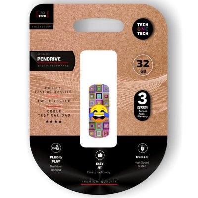 TECH ONE TECH TechOneTech Cl&eacute; USB Tech Emoji Me Parto M&eacute;moire USB 2.0 32 Go