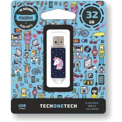 TECH ONE TECH TechOneTech Cl&eacute; USB Tech Unicornio Dream M&eacute;moire USB 2.0 32 Go