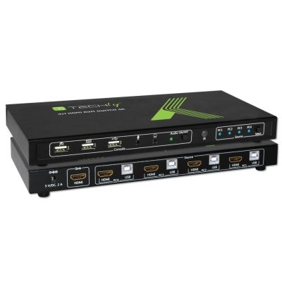 TECHLY Teckly switch kvm 4x1 con usb e hdmi