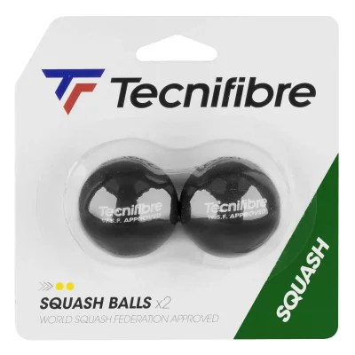 TECNIFIBRE  - Lot de 2 balles double points jaunes squash - (Unique)