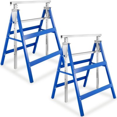 TECTAKE  2 tr&eacute;teaux t&eacute;lescopiques - bleu 402450