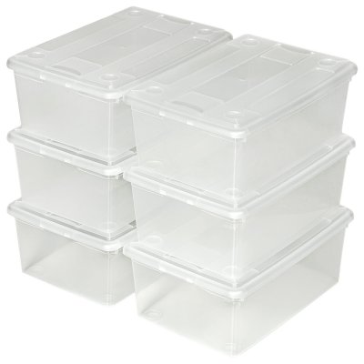 TecTake 24 bo&icirc;tes de rangement plastique