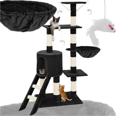 TECTAKE  Arbre &agrave; chat DOMINIQUE 142 cm - noir