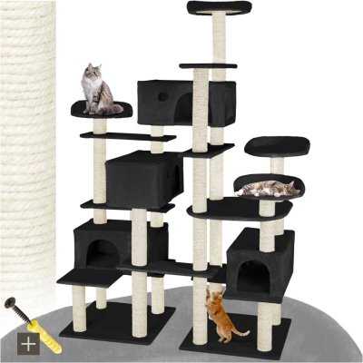 TECTAKE  Arbre &agrave; Chat Entissar 214 cm - noir