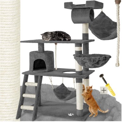 TECTAKE  Arbre &agrave; chat MARCEL 141 cm - gris