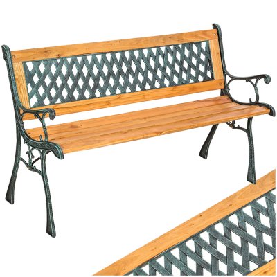 TECTAKE  banc de jardin tamara 2 places 128 x 51 x 73 cm 401423