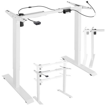 TECTAKE  Bureau assis debout (pi&egrave;tement) 1 fonction - blanc