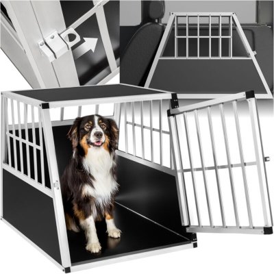 TECTAKE  Cage de transport pour chien simple dos inclin&eacute;