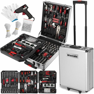TECTAKE  Caisse &agrave; Outils 577 Pi&egrave;ces en Aluminium 37 cm x 16 cm x 98 cm