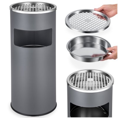 TECTAKE  Cendrier sur pied - gris anthracite