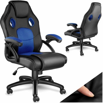 TECTAKE  Chaise gamer MIKE - noir/bleu