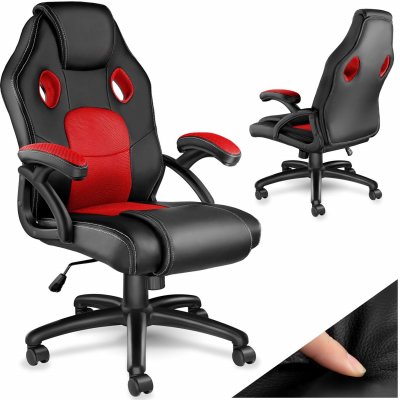 TECTAKE  Chaise gamer MIKE - noir/rouge