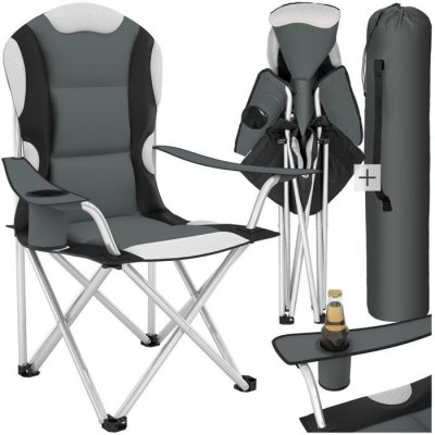 TECTAKE  chaise pliante avec rembourrage - gris 401050