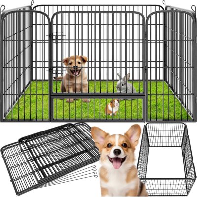 TECTAKE  Enclos pour chien 125 x 85 x 70 cm