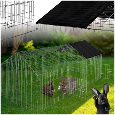 TECTAKE  Enclos pour rongeurs 180 x 75 x 75 cm - noir