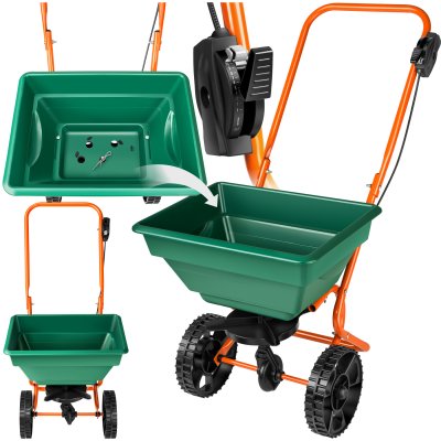 TECTAKE  Epandeur &agrave; Engrais Sel 25 Litres Vert